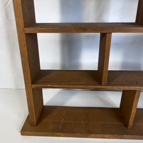 Vintage 1960s Wood Trinket Shelf House Shaped Wooden Knick Knack Smalls Display - Picture 5 of 9